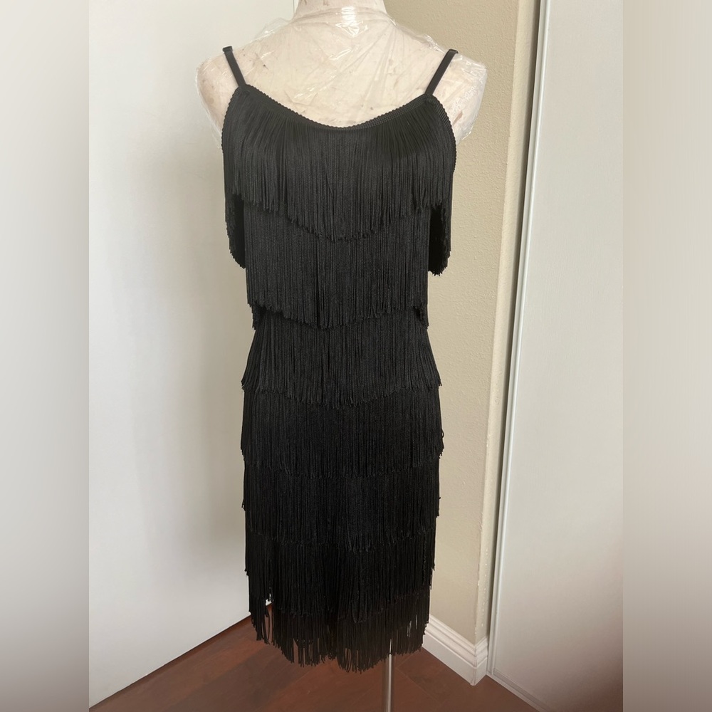 Latin Rhythm Fringe Practice Dance Dress Size XS